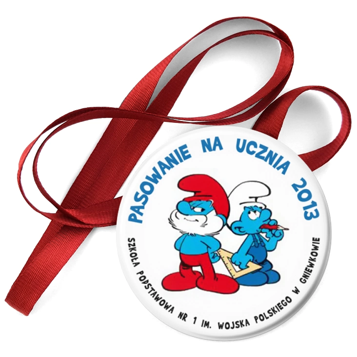 przypinka medal Pasowanie na ucznia 2013