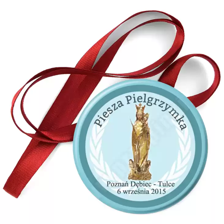 przypinka medal Piesza pielgrzymka Poznań - Tulce 2015