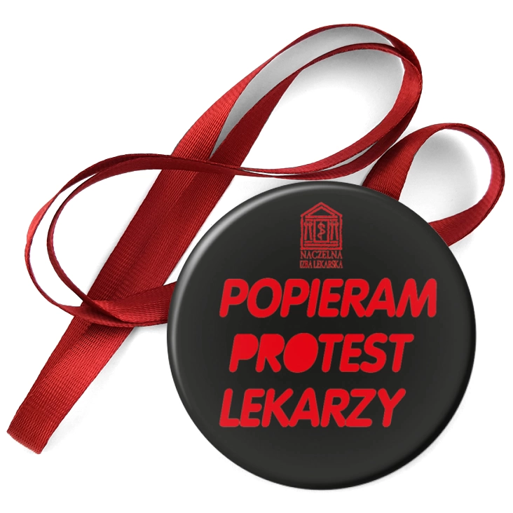 przypinka medal Popieram protest lekarzy