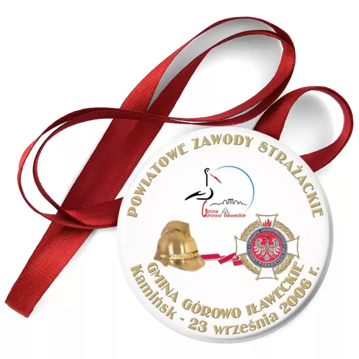 przypinka medal Powiatowe Zawody Strażackie w Kamińsku
