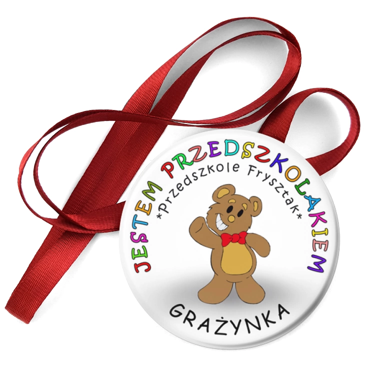 przypinka medal Przedszkole Frysztak - misie