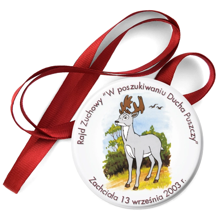 przypinka medal Rajd Zuchowy W poszukiwaniu Ducha Puszczy