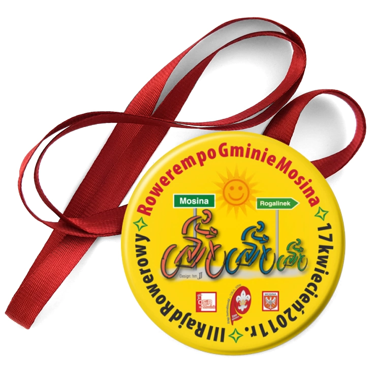 przypinka medal Rowerem po Gminie Mosina