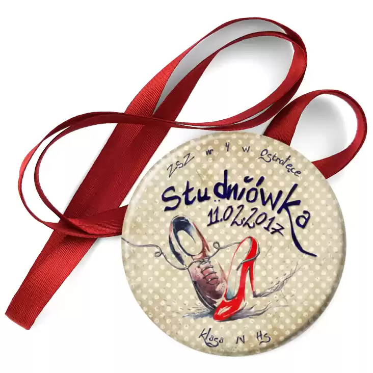 przypinka medal Studniówka - ZSZ nr 4 w Ostrołęce
