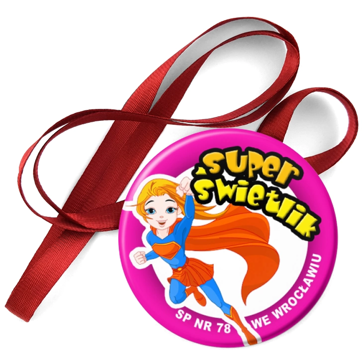przypinka medal Super świetlik - SP nr 78 we Wrocławiu