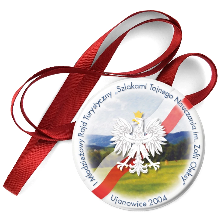 przypinka medal Szlakami Tajnego Nauczania im. Zofii Oleksy