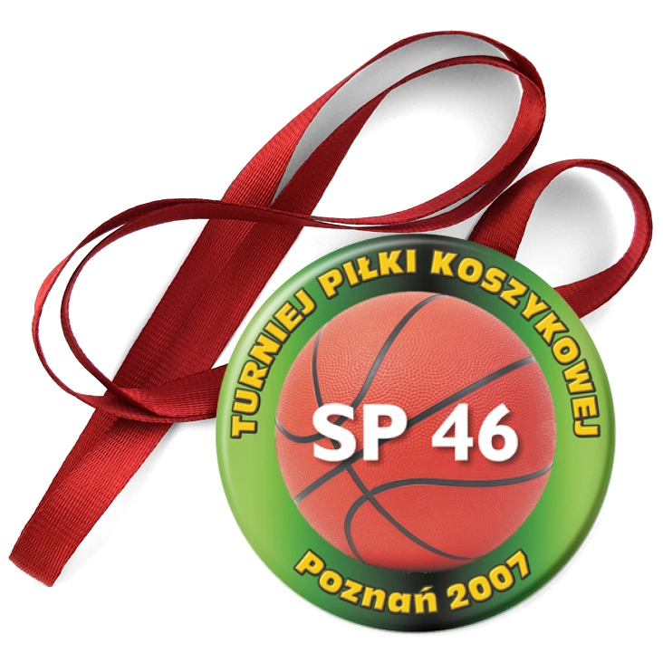 przypinka medal Turniej Piłki Koszykowej w SP 46