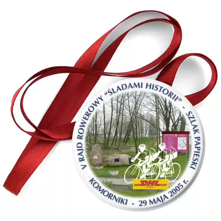 przypinka medal V Rajd Rowerowy Śladami historii - Szlak Papieski