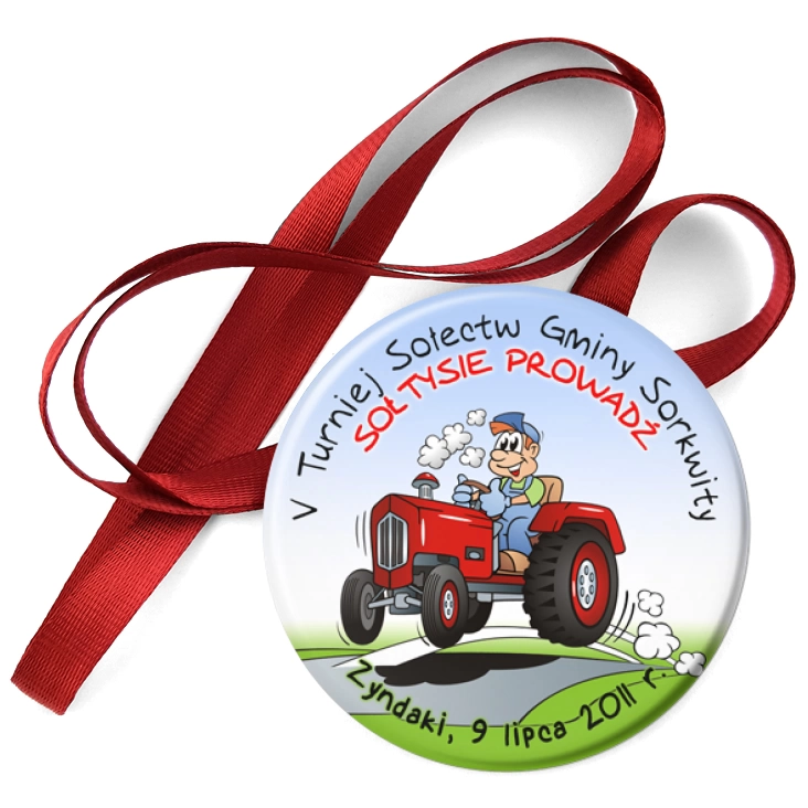 przypinka medal V Turniej Sołectw Gminy Sorkwity