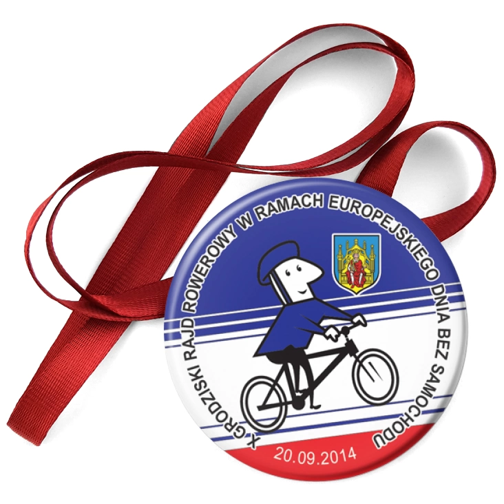 przypinka medal X Grodziski Rajd Rowerowy