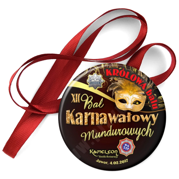 przypinka medal XII Bal Karnawałowy Mundurowych