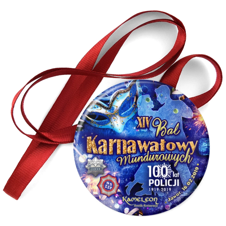 przypinka medal XIV Bal Karnawałowy Mundurowych