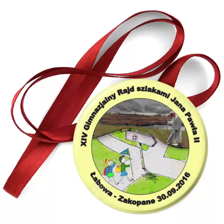 przypinka medal XIV Gimnazjalny Rajd szlakami Jana Pawła II