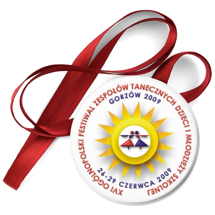 przypinka medal XVI Ogólnopolski Festiwal Zespołów Tanecznych Dzieci i Młodzieży Szkolnej