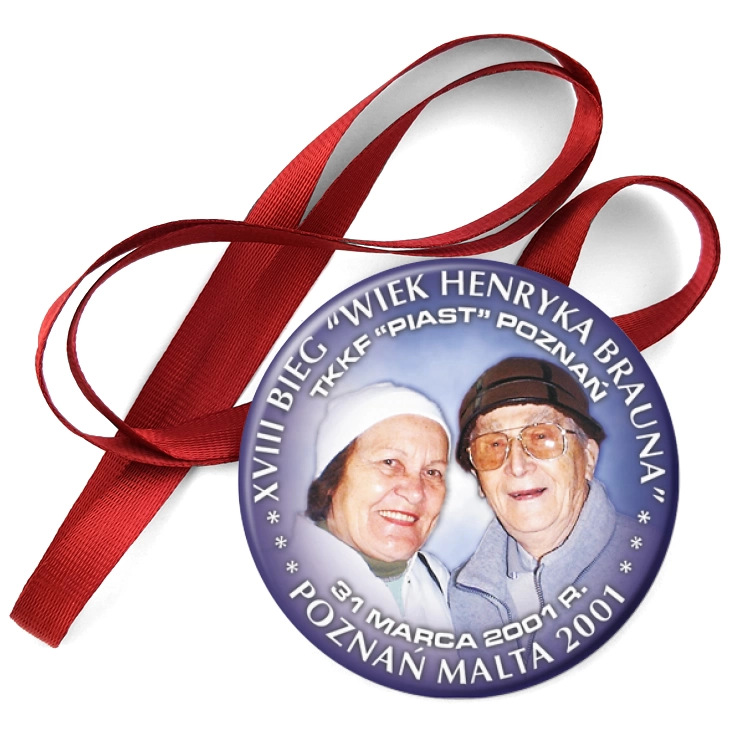 przypinka medal XVIII Bieg Wiek Henryka Brauna
