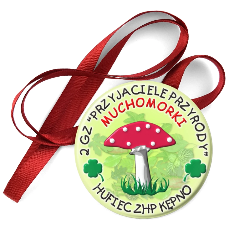 przypinka medal 2 GZ Przyjaciele Przyrody MUCHOMORKI