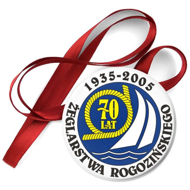 przypinka medal 70 lat Żeglarstwa Rogozińskiego