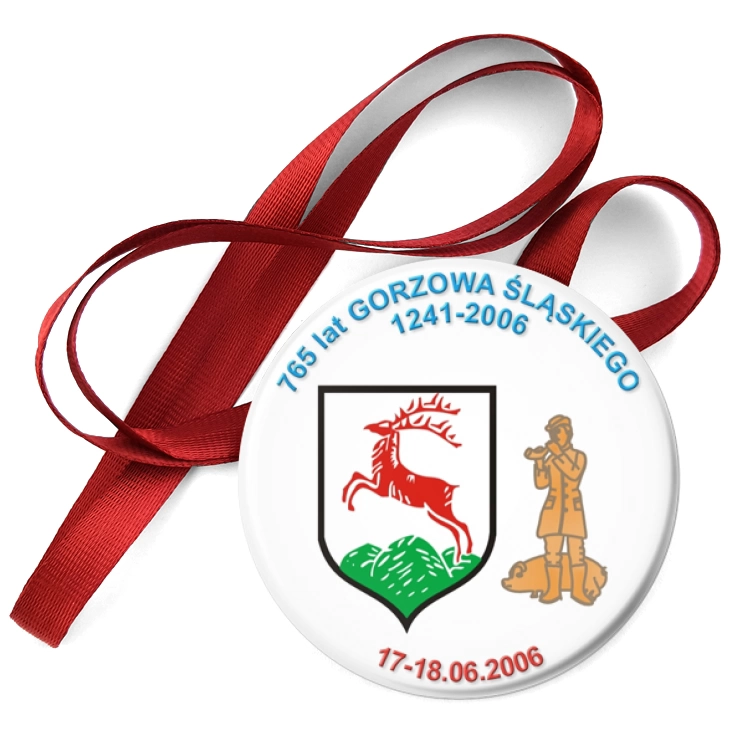 przypinka medal 765 lat Gorzowa Śląskiego