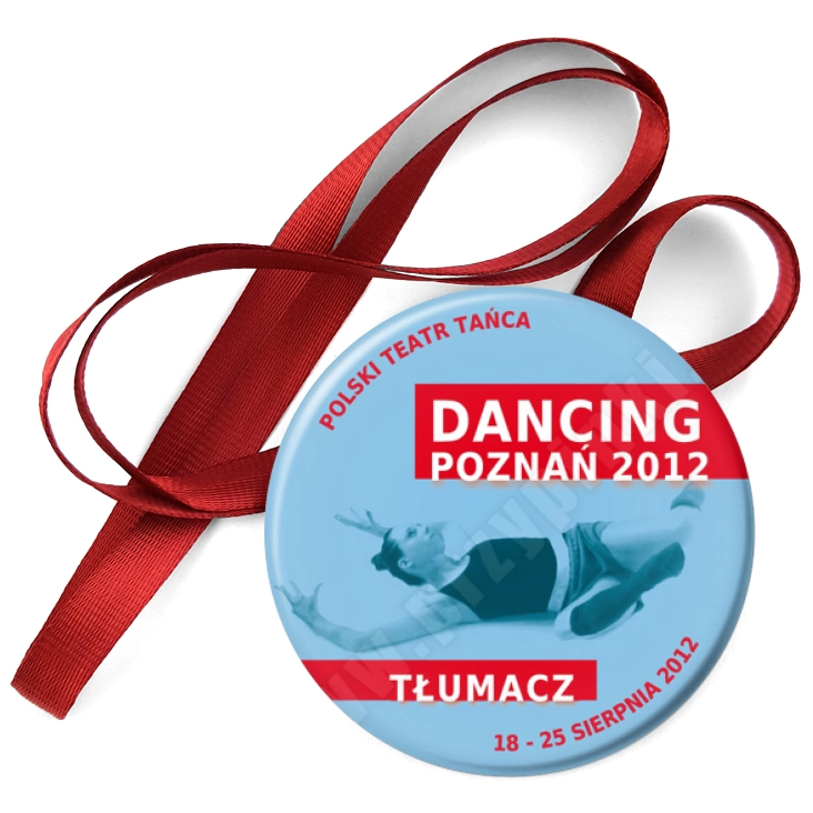 przypinka medal Dancing Poznań 2012 - tłumacz