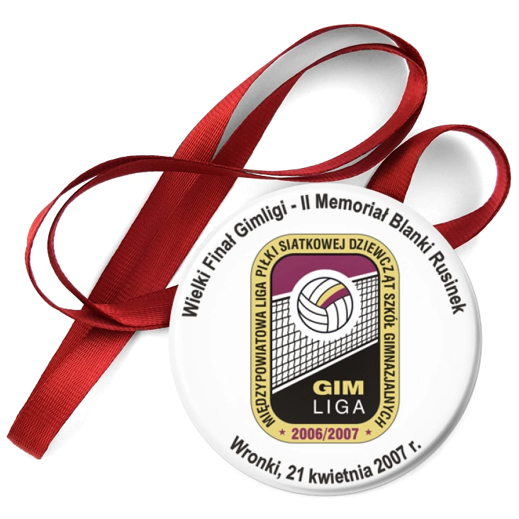 przypinka medal GIM Liga