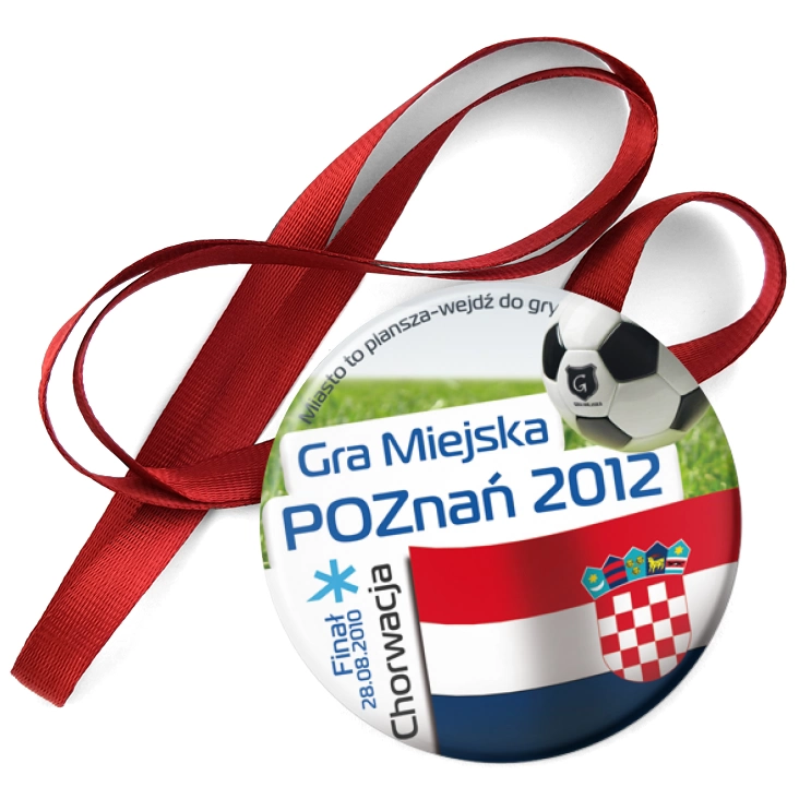 przypinka medal Gra Miejska - Poznań 2012 - Chorwacja