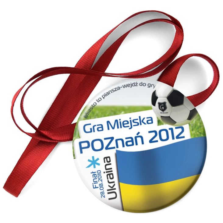 przypinka medal Gra Miejska - Poznań 2012 - Ukraina