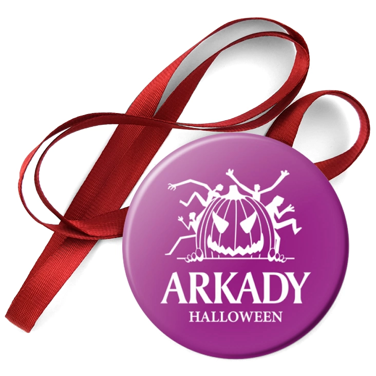 przypinka medal Halloween violet
