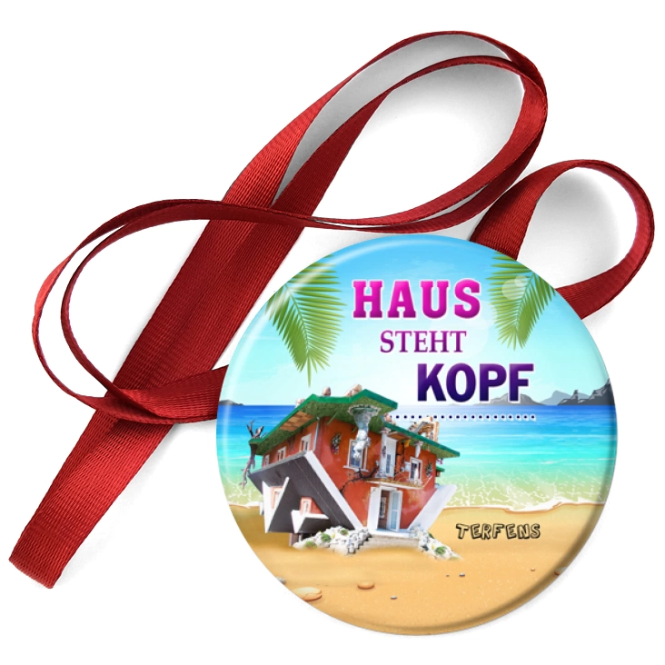 przypinka medal Haus Steht Kopf