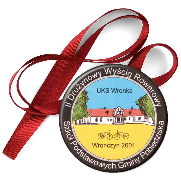 przypinka medal II Drużynowy Wyścig Rowerowy