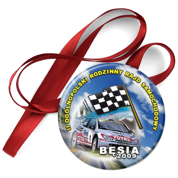 przypinka medal II Ogólnopolski Rodzinny Rajd Samochodowy