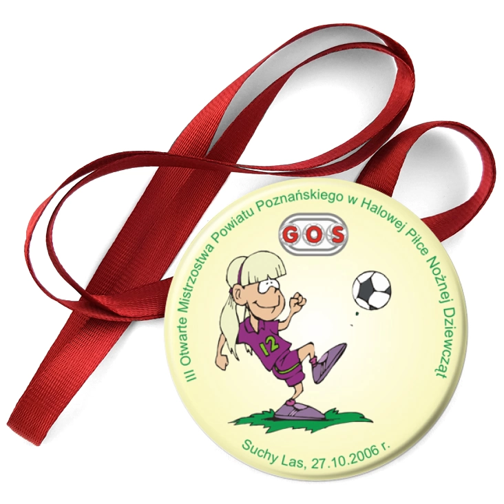 przypinka medal III Mistrzostwa w Piłce Nożnej Dziewcząt