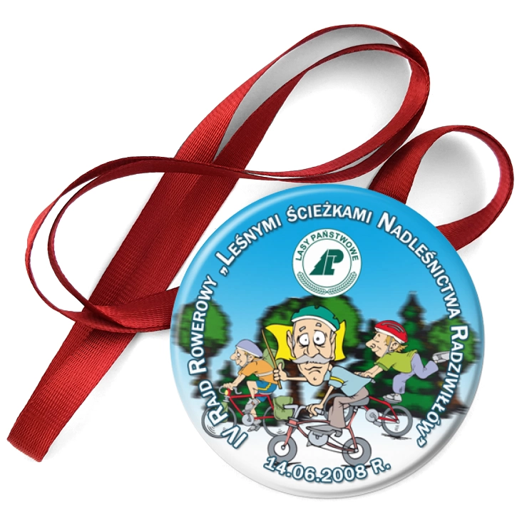 przypinka medal IV Rajd Rowerowy Nadleśnictwa Radziwiłłów
