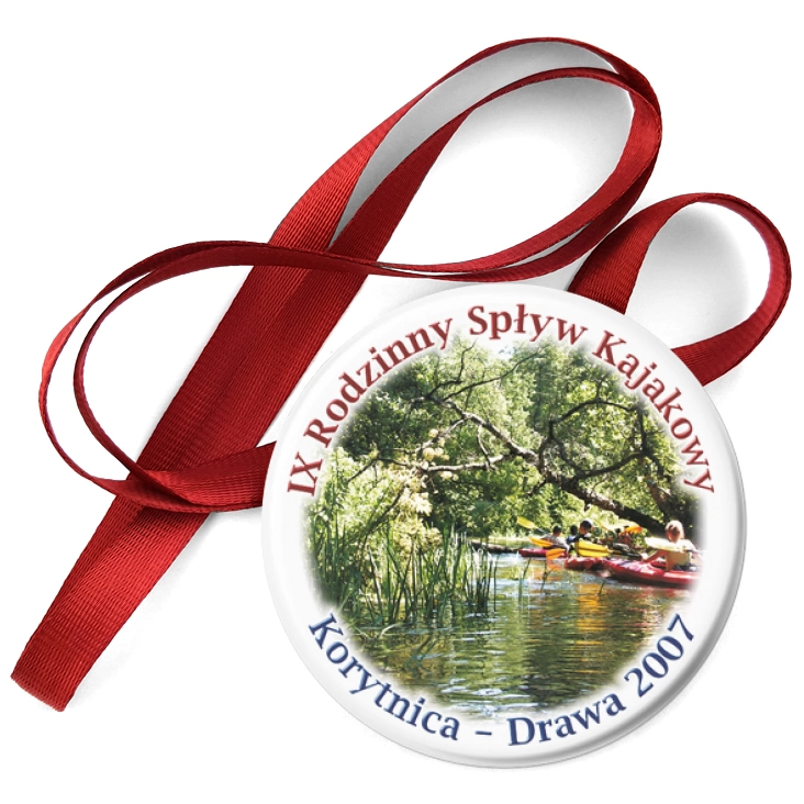 przypinka medal IX Rodzinny Spływ Kajakowy, Korytnica - Drawa 2007