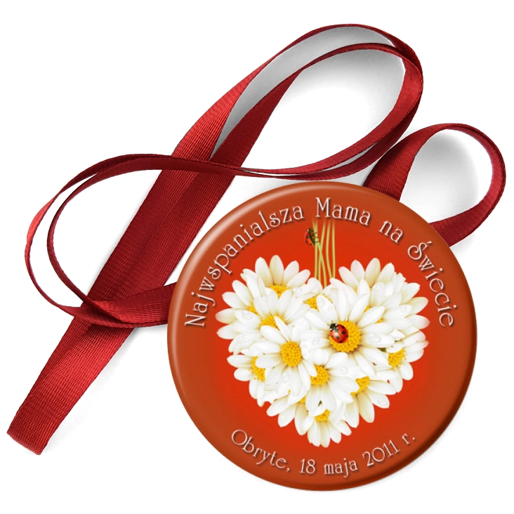 przypinka medal Najwspanialsza Mama na Świecie