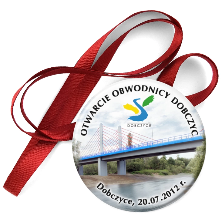 przypinka medal Otwarcie obwodnicy Dobczyc