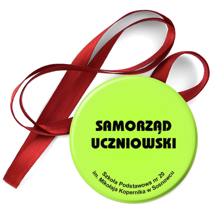 przypinka medal Samorząd uczniowski SP 20 w Sosnowcu