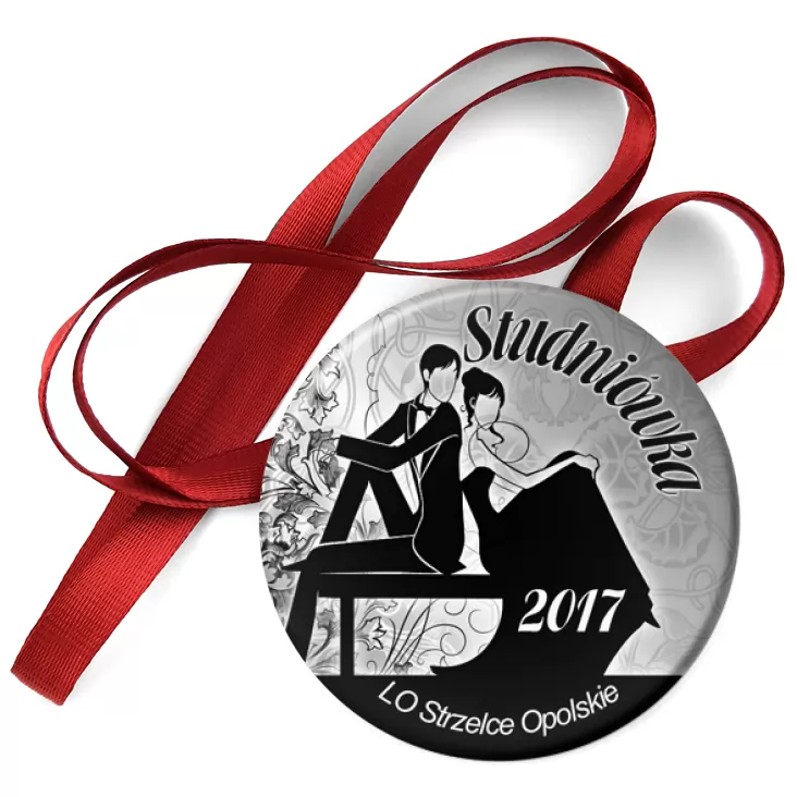 przypinka medal Studniówka - LO Strzelce Opolskie
