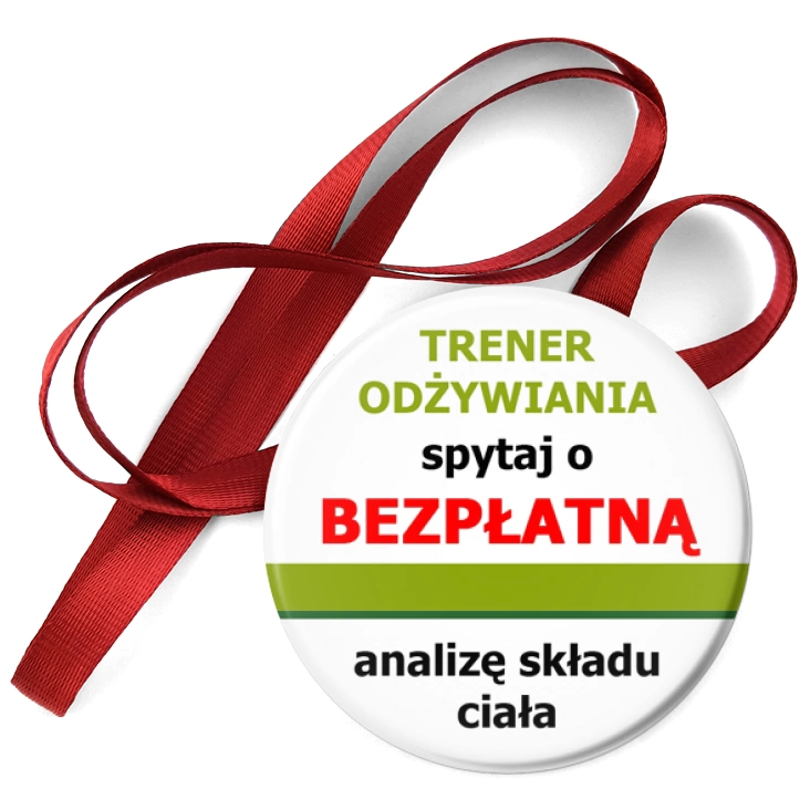 przypinka medal Trener odżywiania 3