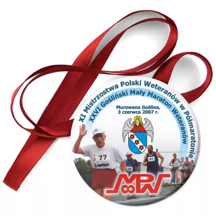 przypinka medal XVI Mistrzostwa Polski Weteranów