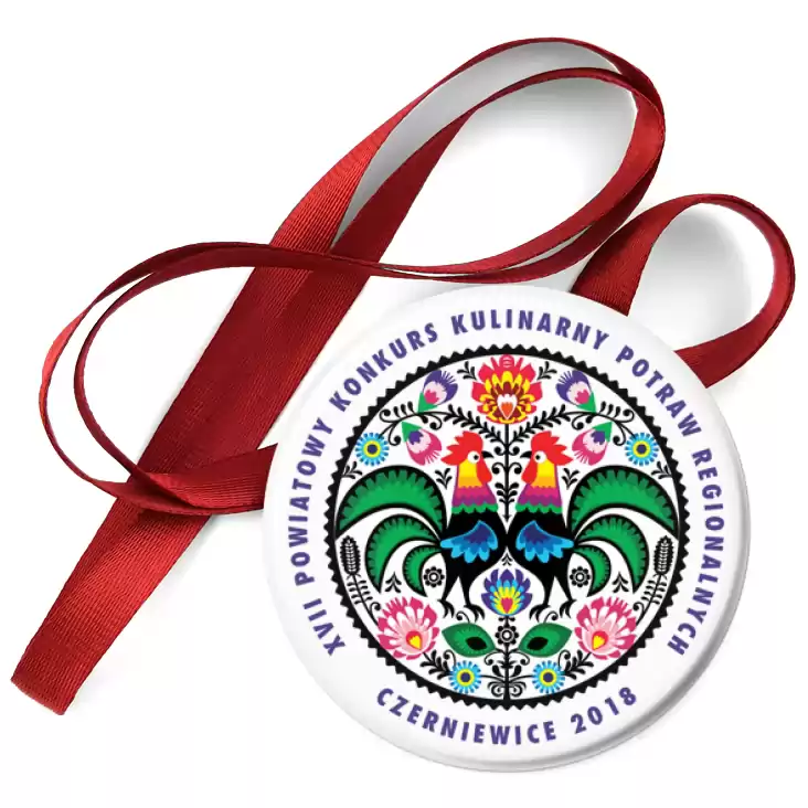 przypinka medal XVII Powiatowy Konkurs Kulinarny Potraw Regionalnych 