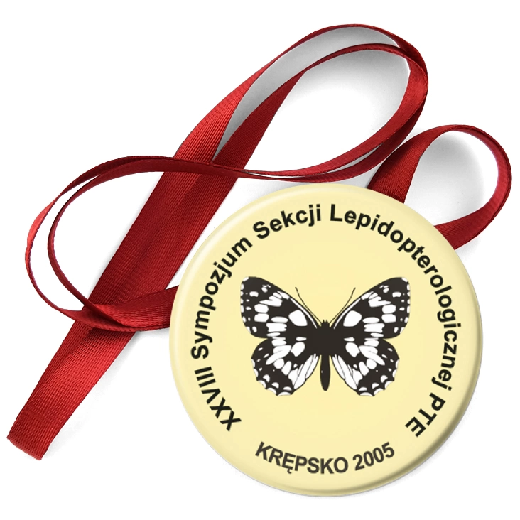 przypinka medal XXVIII Sympozjum Sekcji Lepidopterologicznej PTE