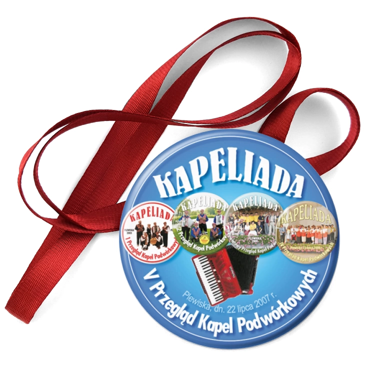 przypinka medal 5 Przegląd Kapel Podwórkowych KAPELIADA Plewiska 2007