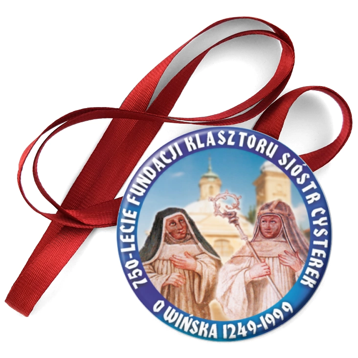przypinka medal 750-lecie Fundacji Klasztoru Sióstr Cysterek