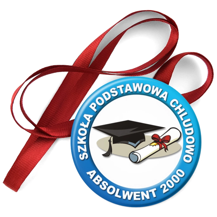 przypinka medal Absolwent 2000 - SP Chludowo
