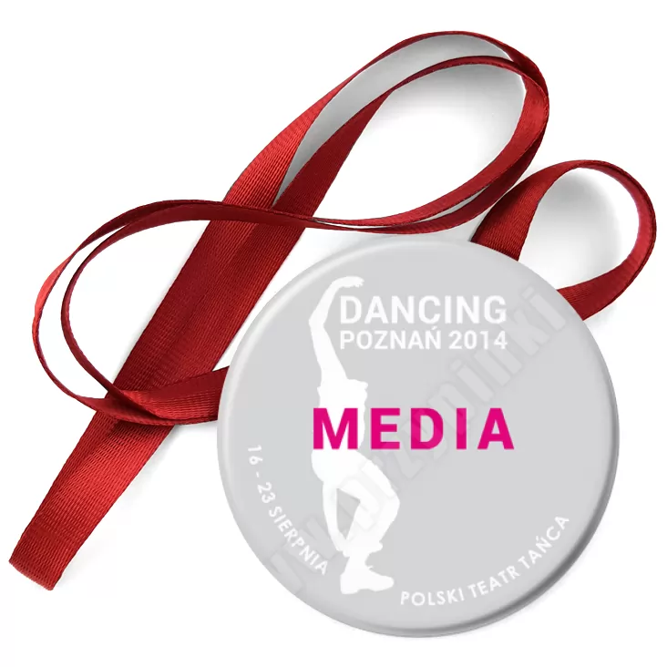 przypinka medal Dancing Poznań 2014 Media