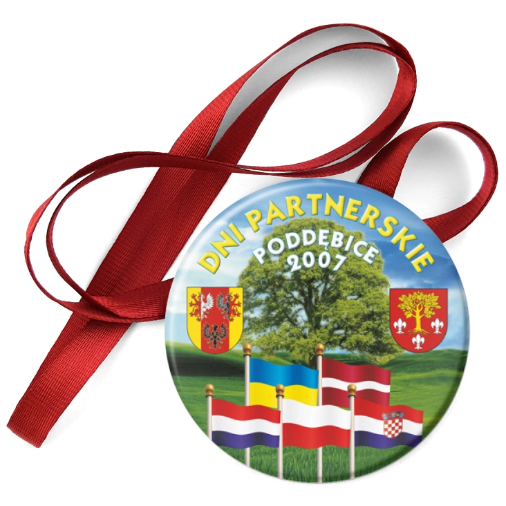 przypinka medal Dni Partnerstwa - Poddębice 2007