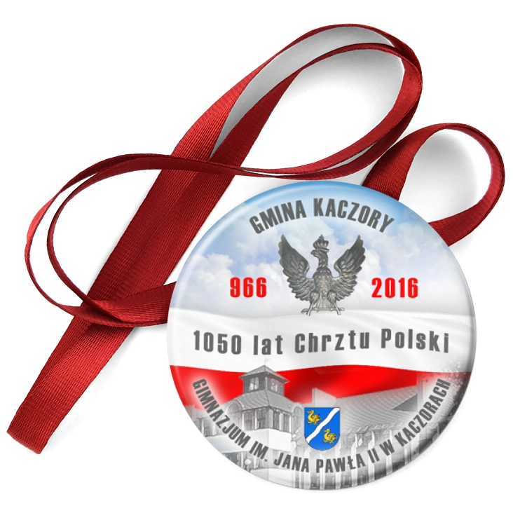 przypinka medal Gimnazjum im. Jana Pawła II w Kaczorach 