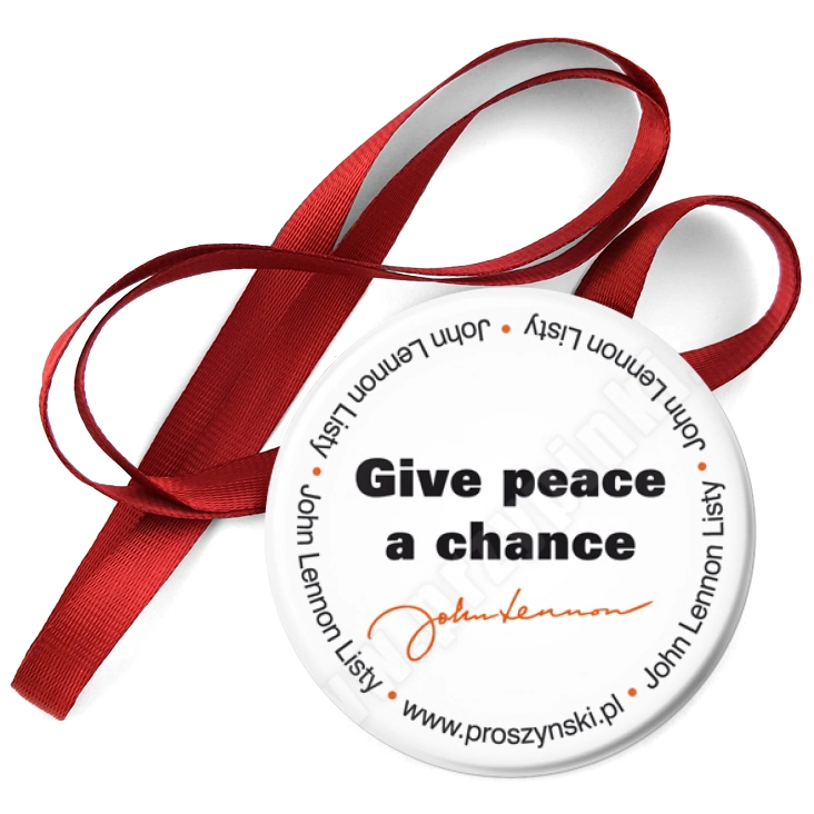 przypinka medal Give peace a chance
