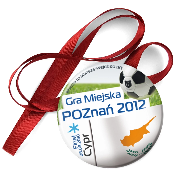 przypinka medal Gra Miejska - Poznań 2012 - Cypr