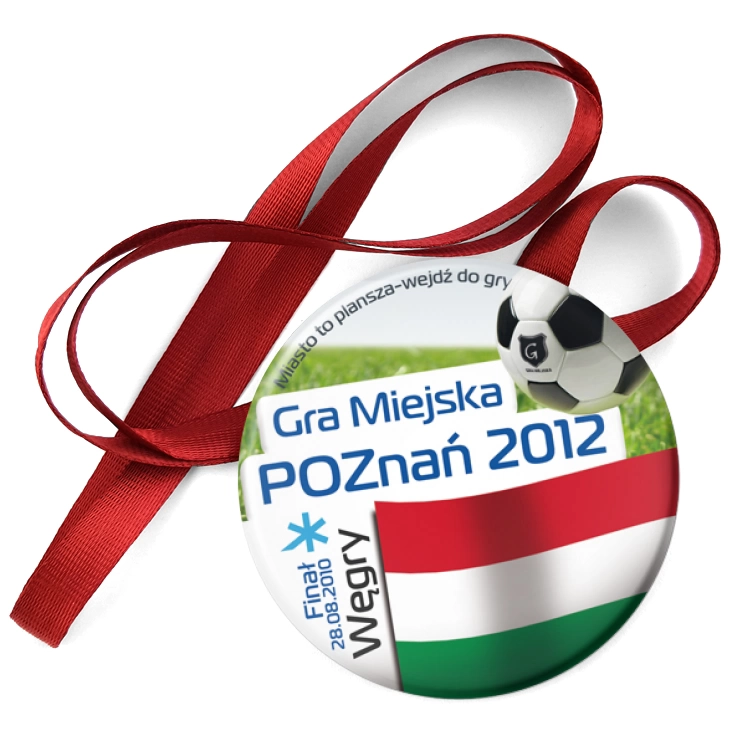 przypinka medal Gra Miejska - Poznań 2012 - Węgry